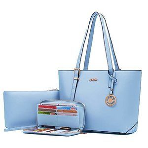 Light Blue Matching Purse and Wallet Set